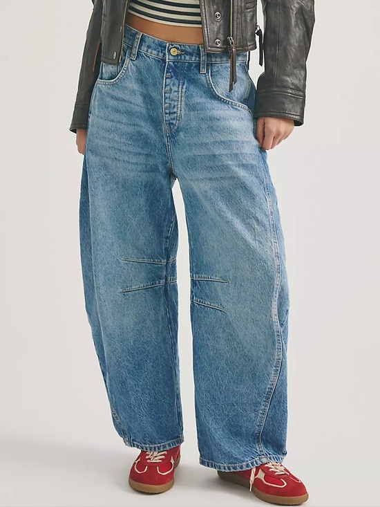 Free People Denim - ⭐️NWT We The Free Good Luck Barrel Jeans Sz 29⭐️